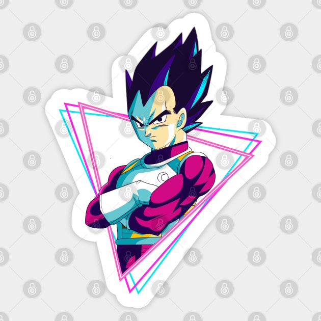 vegeta | retro Sticker by mounier